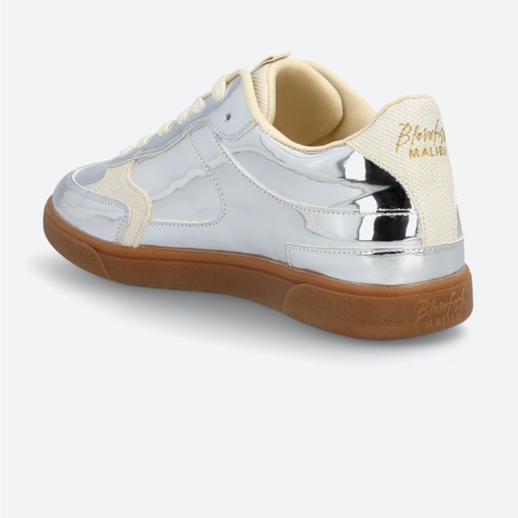 Blowfish Malibu Silver and Cream Sneakers, Size 7.5 - Picture 4 of 5